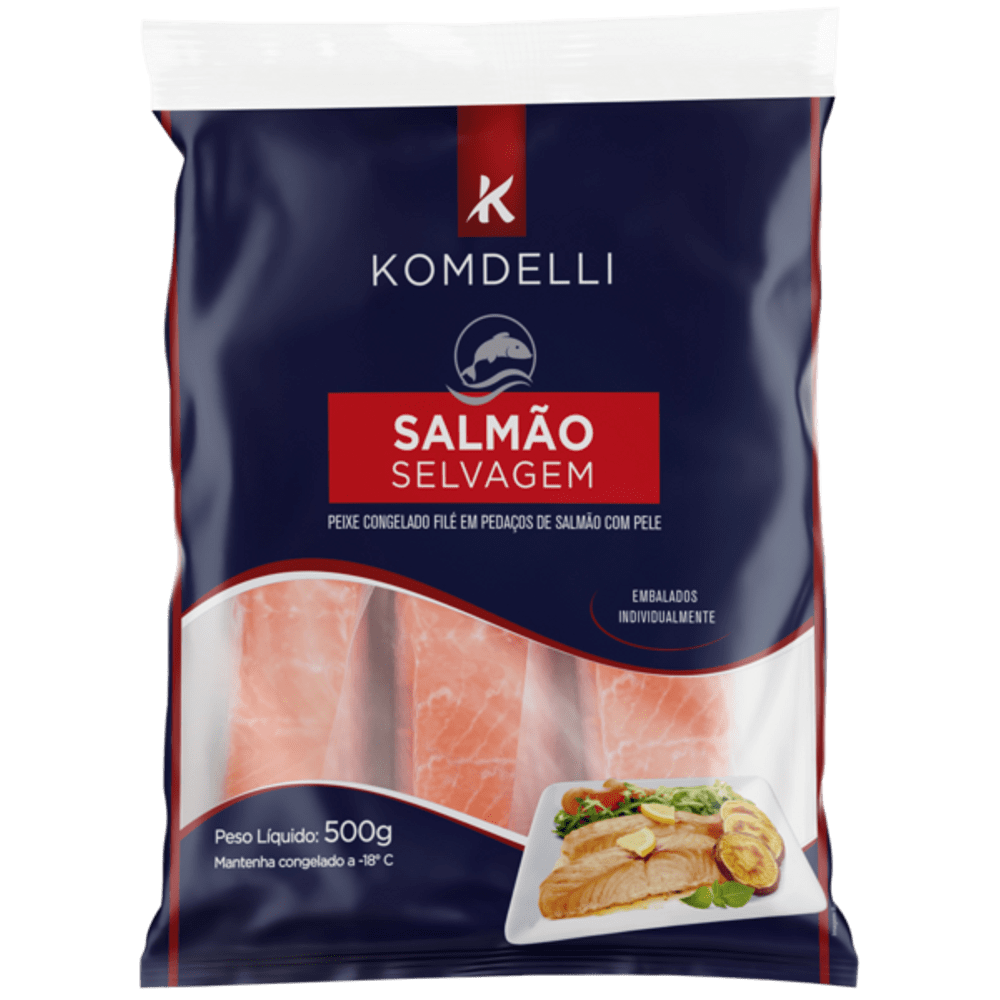 Peixe Salmão Congelado Komdelli 500g