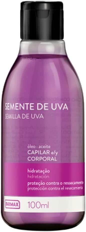 Óleo Capilar e Corporal Semente De Uva Farmax 100mL