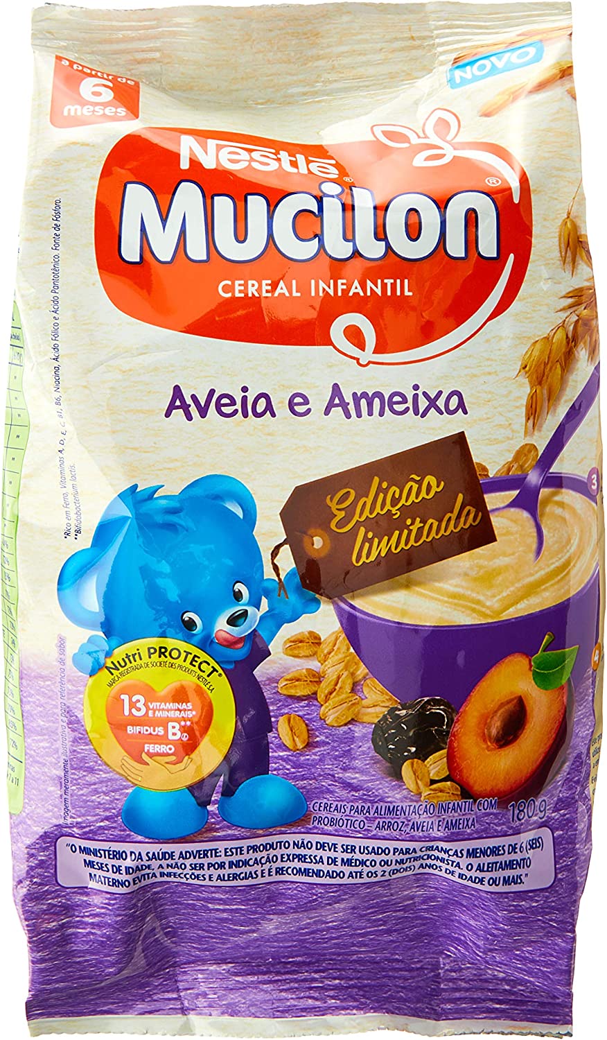 Cereal Infantil Aveia e Ameixa Mucilon 180g