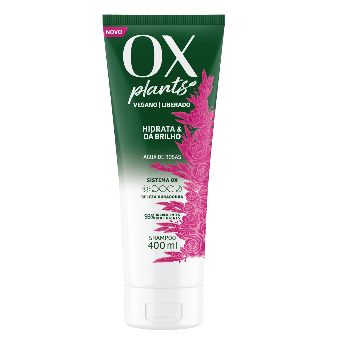 Shampoo Hidrata e Dá Brilho Plants Ox 400mL