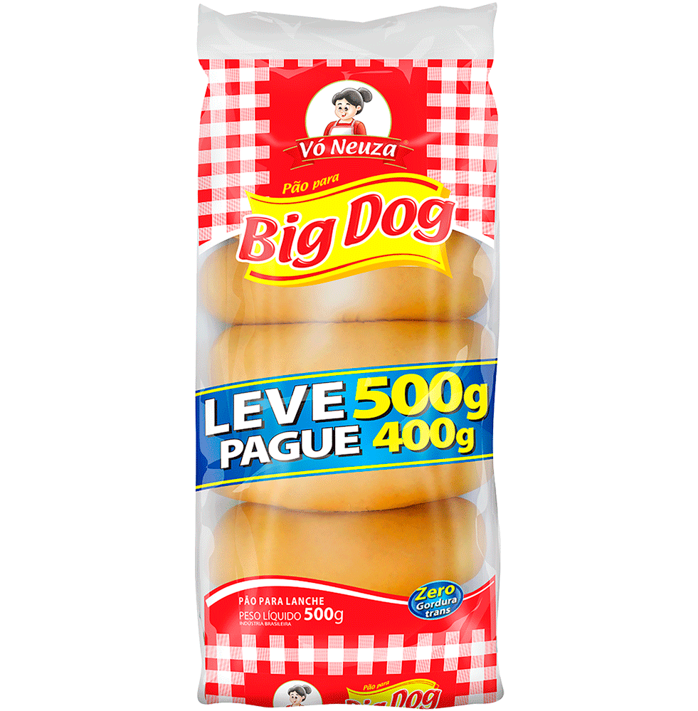 Pão Big Dog Vó Neuza 500G