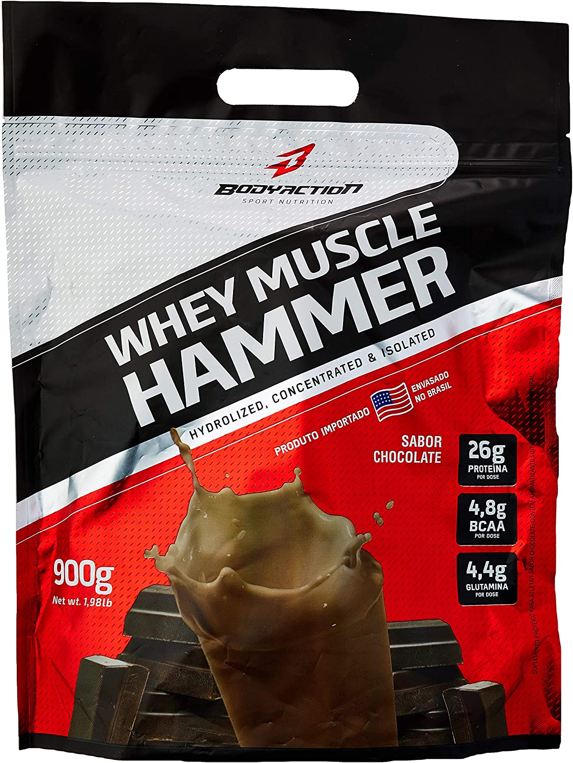 Whey Chocolate Muscle Hammer Body Action 900g