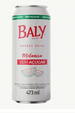 Energético Melancia Sem Açúcar Baly Lata 473mL