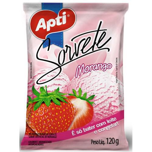 Mistura P/sorvete Apti 120g Morango