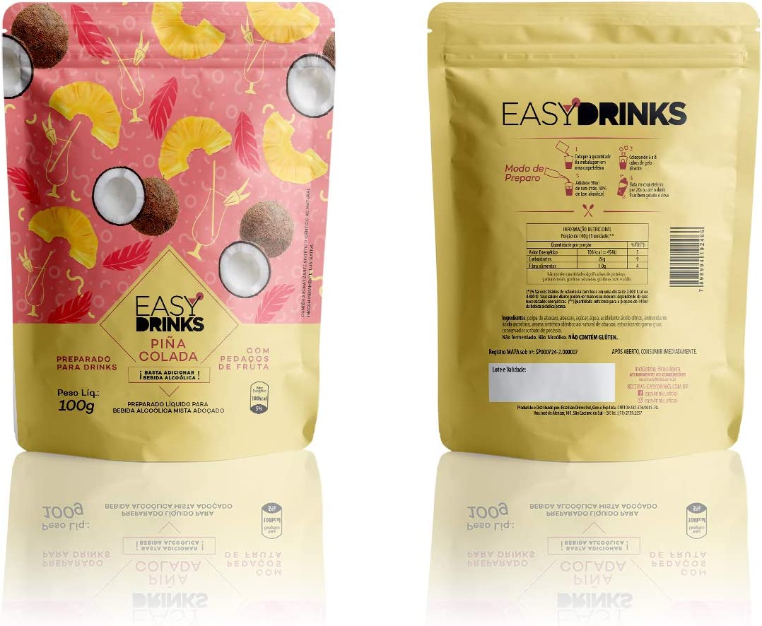Preparo Drinks Abacaxi Piña Colada Easy Drinks 100g