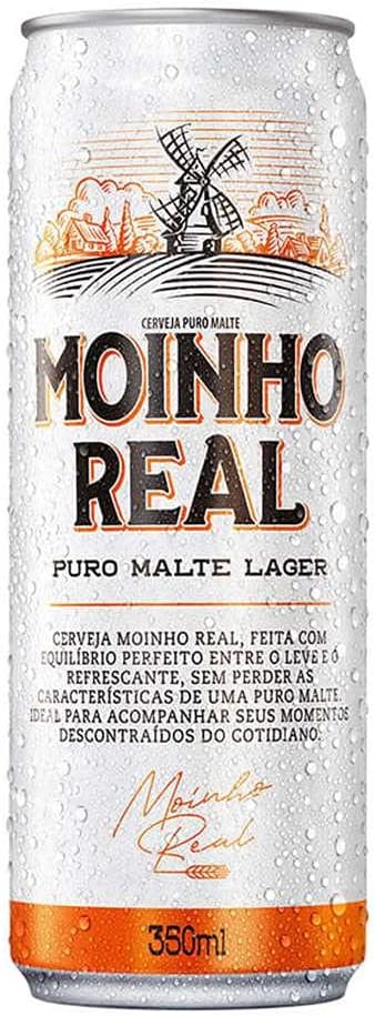 Cerveja Moinho Real Puro Malte Lager Lata 350ml