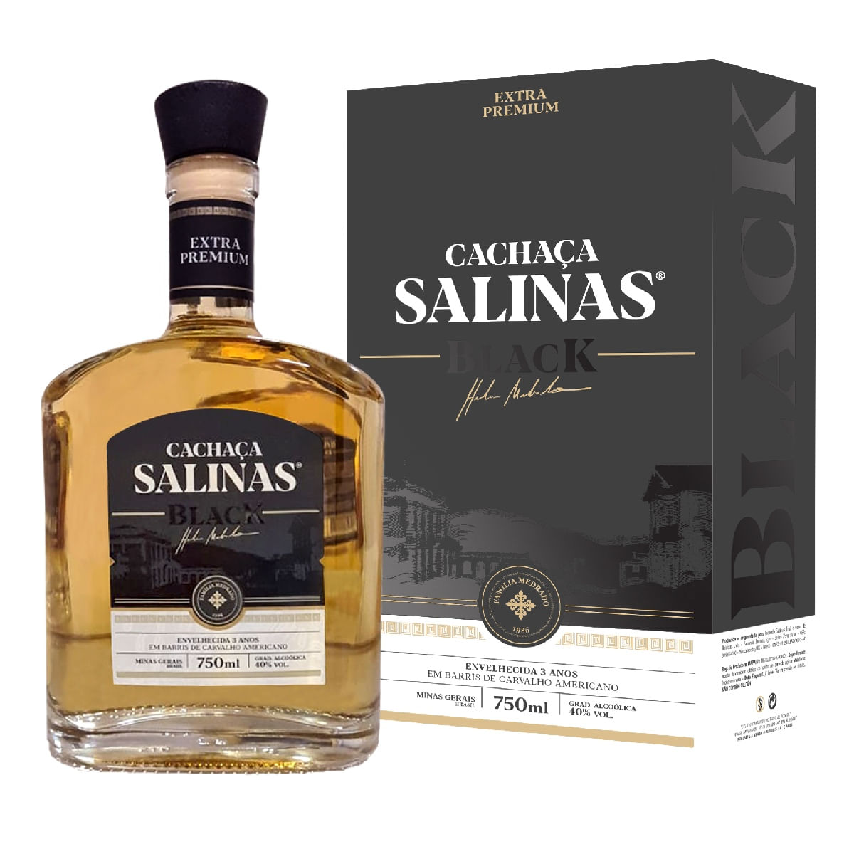 Cachaça Black Salinas 750mL