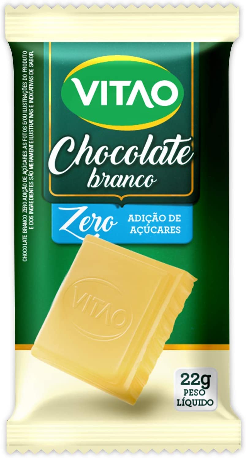 Chocolate Vitao Branco Zero Açúcar sem Glúten Peça 22g