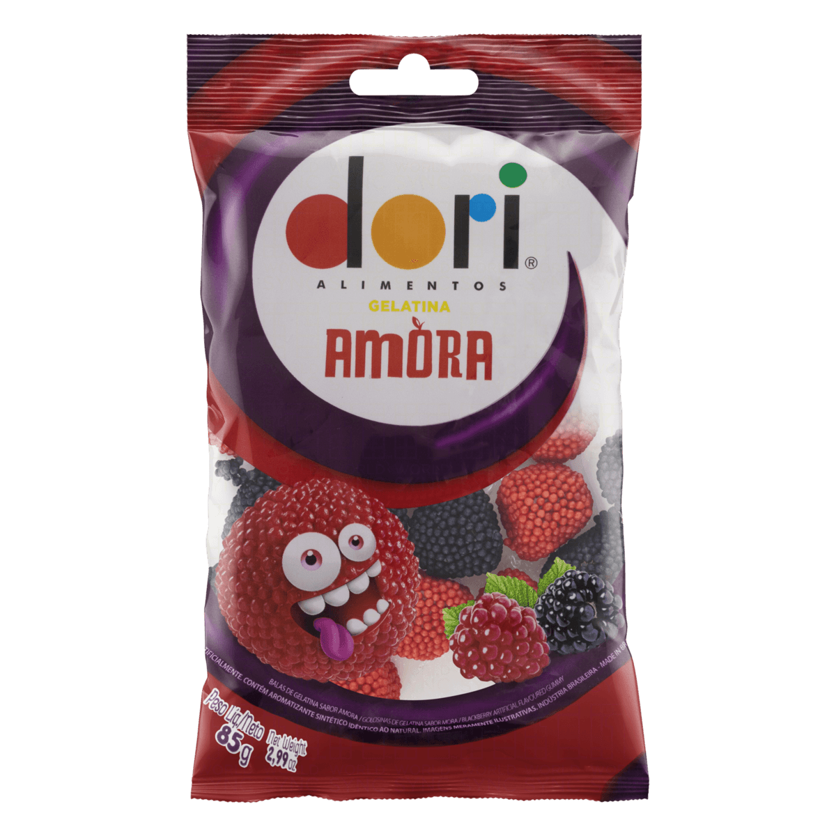 Bala Dori Regaliz Gelatina Amora 85gr