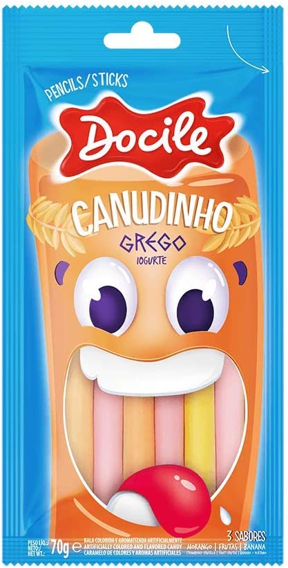 Bala Canudinho Grego Iogurte Docile 70g