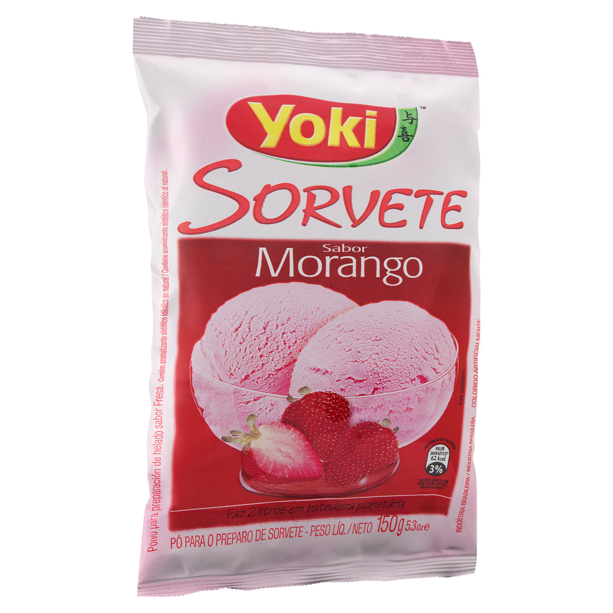 Preparo P/ Sorvete Yoki Morango 150g
