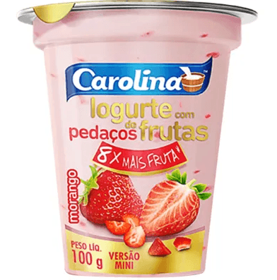 Iogurte Com Pedaços Morango Carolina 100g