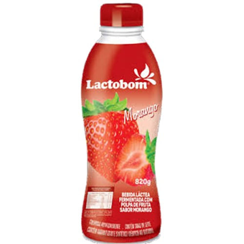 Bebida Láctea Polpa Morango Lactobom 820g