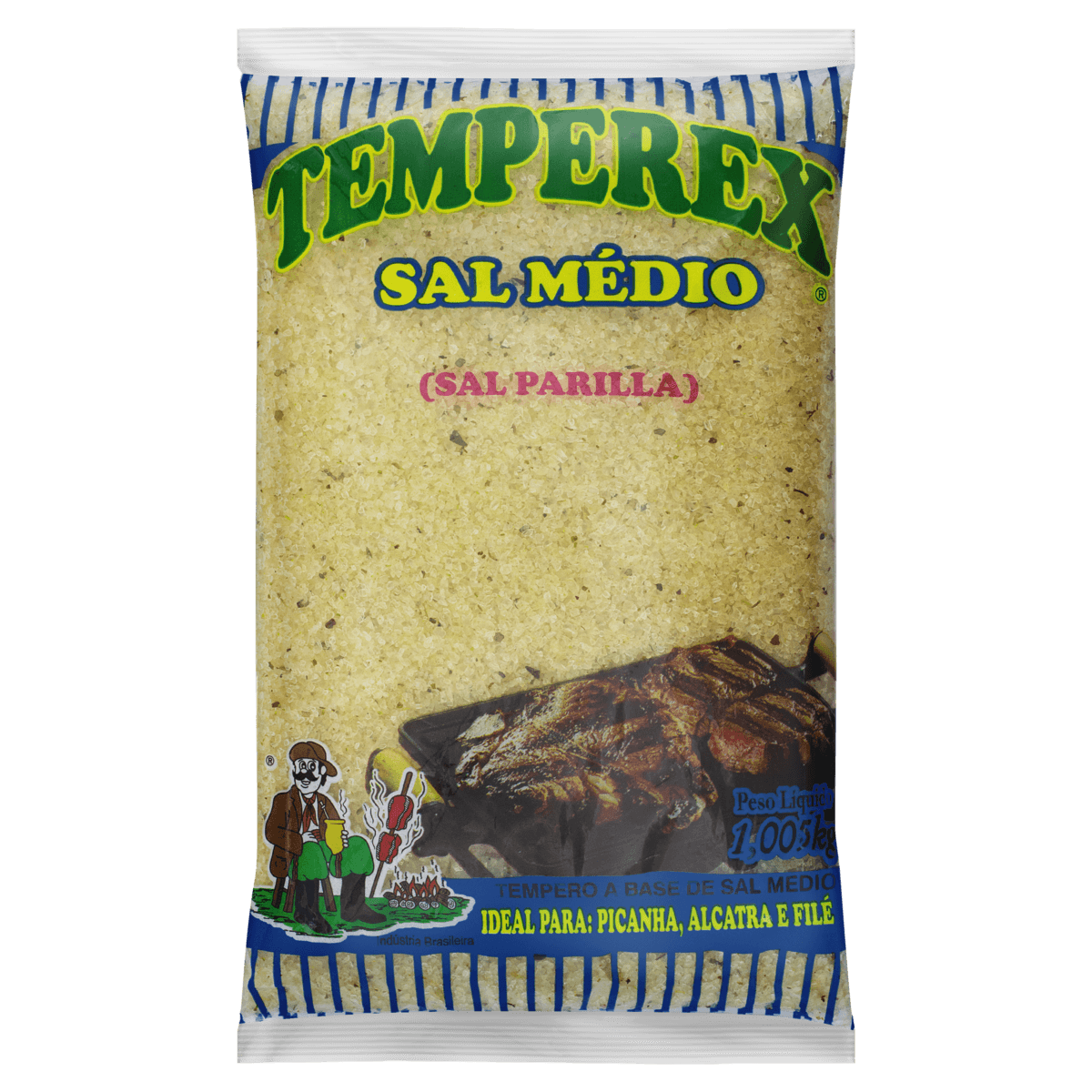 Sal Médio Parrilha Temperex 1,005Kg