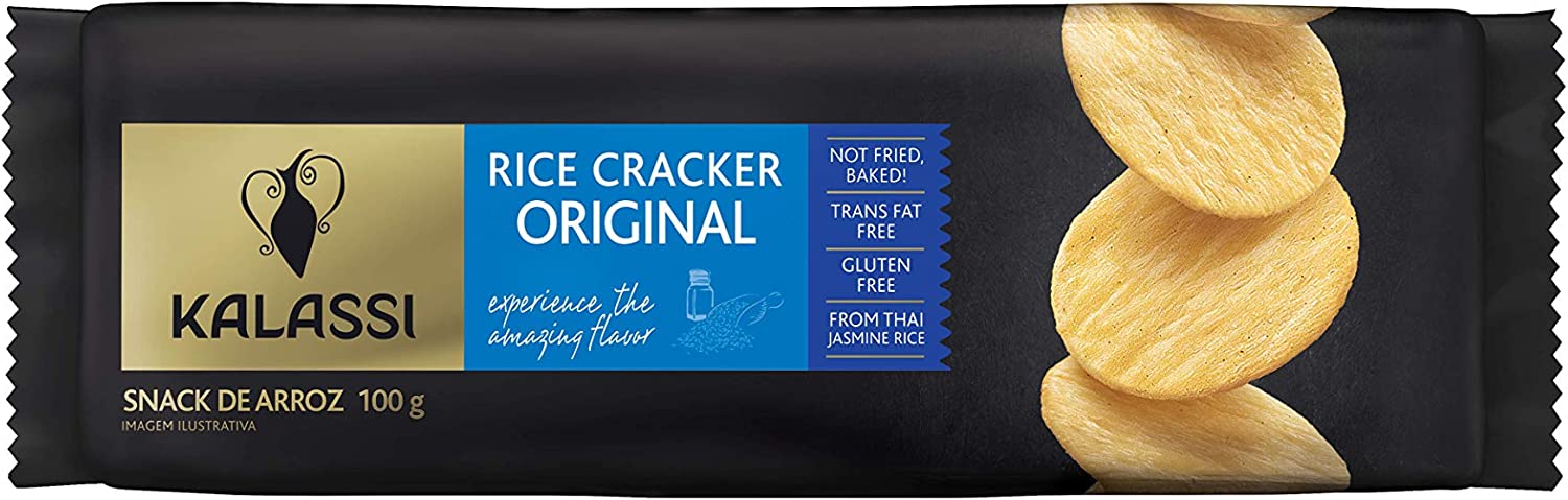 Snac Arroz Cracker Original Sem Glúten Kalassi 100g