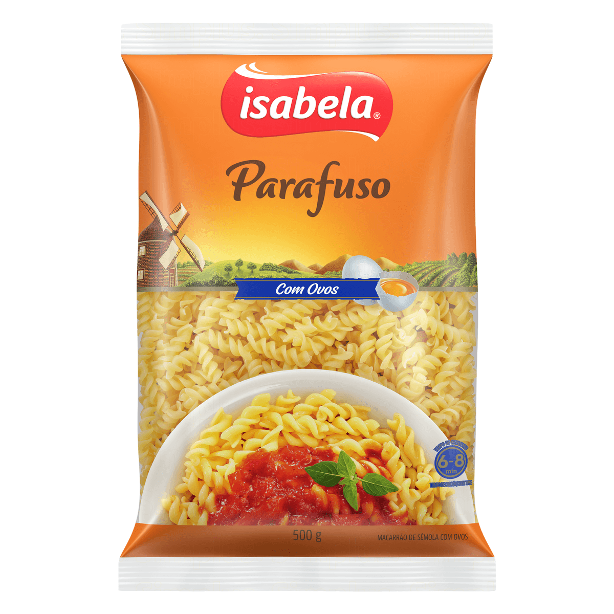 Macarrão Com Ovos Parafuso Isabela 500g