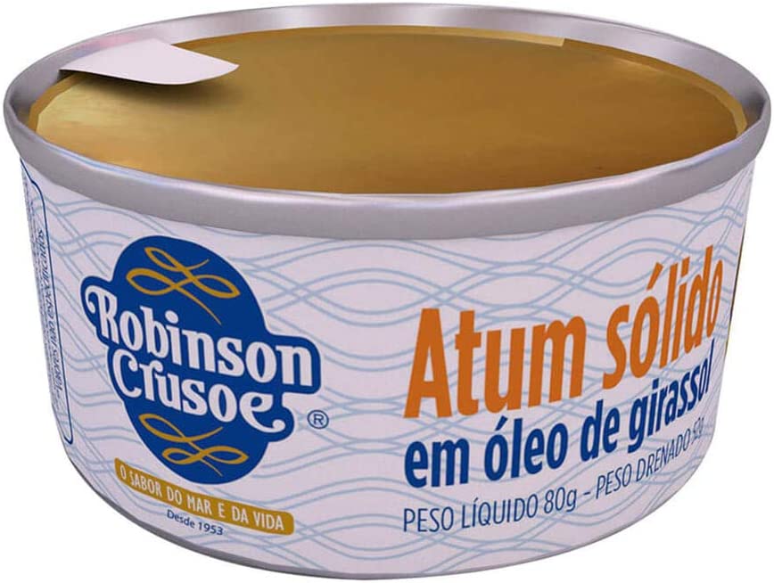 Atum Sólido Ao Óleo De Girassol Robinson Crusoe 80g