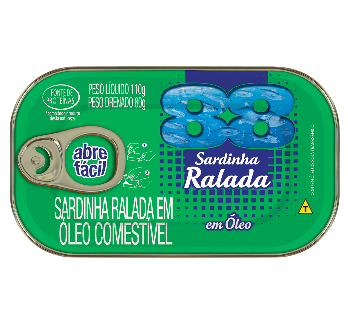 Sardinha Ralada Em Óleo 88 Lata 110g
