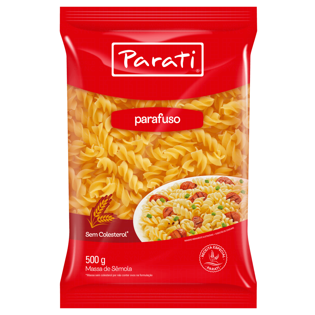 Macarrão De Sêmola Parafuso Parati 500g